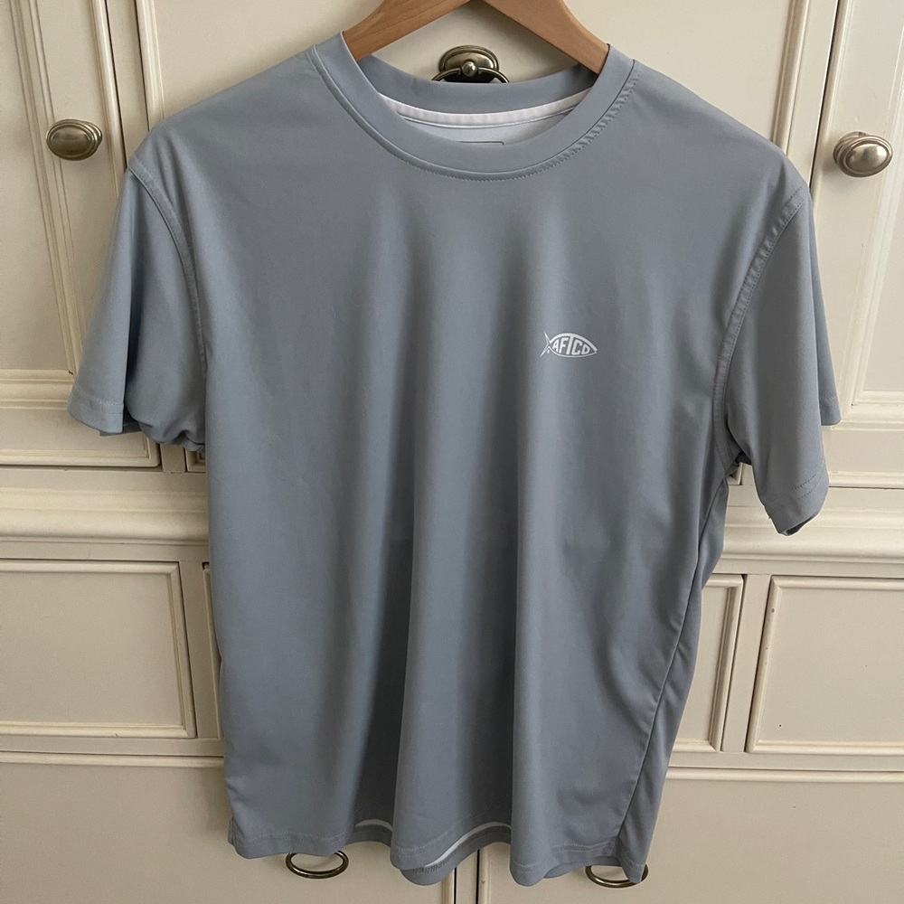 aftco grey performance fishing shirt